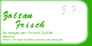 zoltan frisch business card