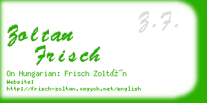 zoltan frisch business card